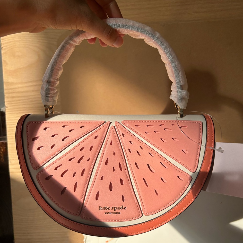 Kate Spade Pink and White Watermelon Purse